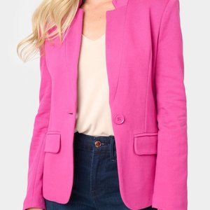 Gibsonlook Notch Collar Blazer - Neon Berry, S